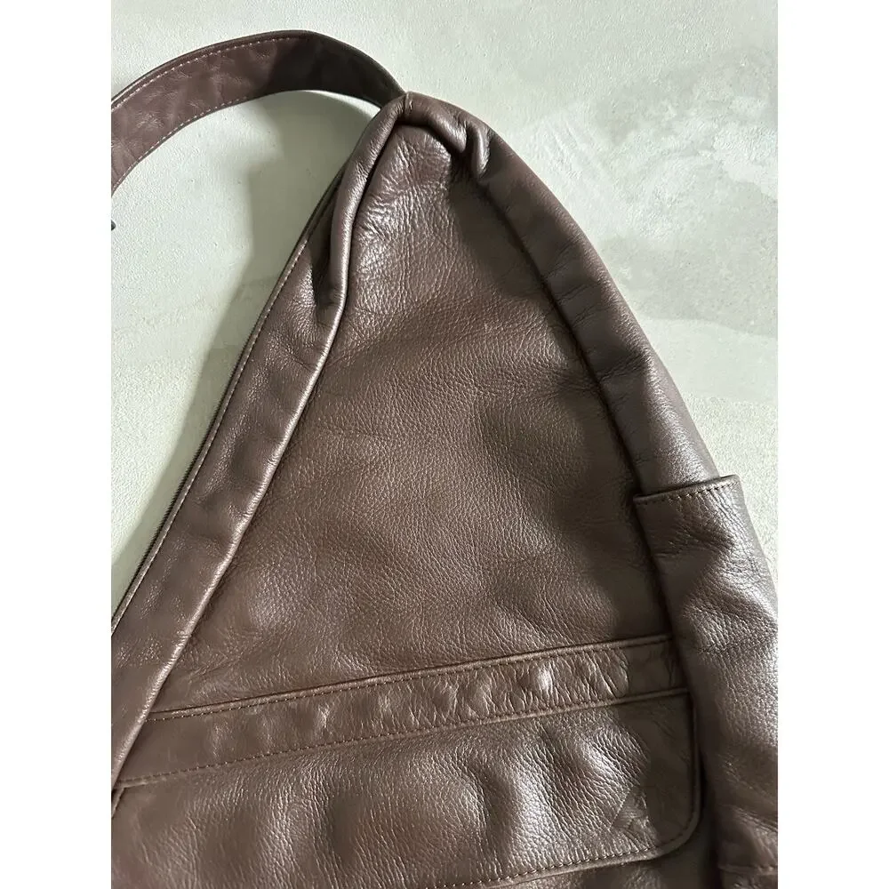 Vintage Ameribag Brown Leather Healthy Back Bag Backpack